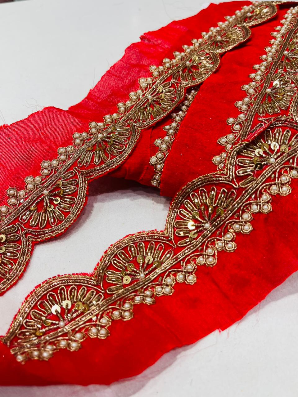 K.R KASAT - Red Colour Lace